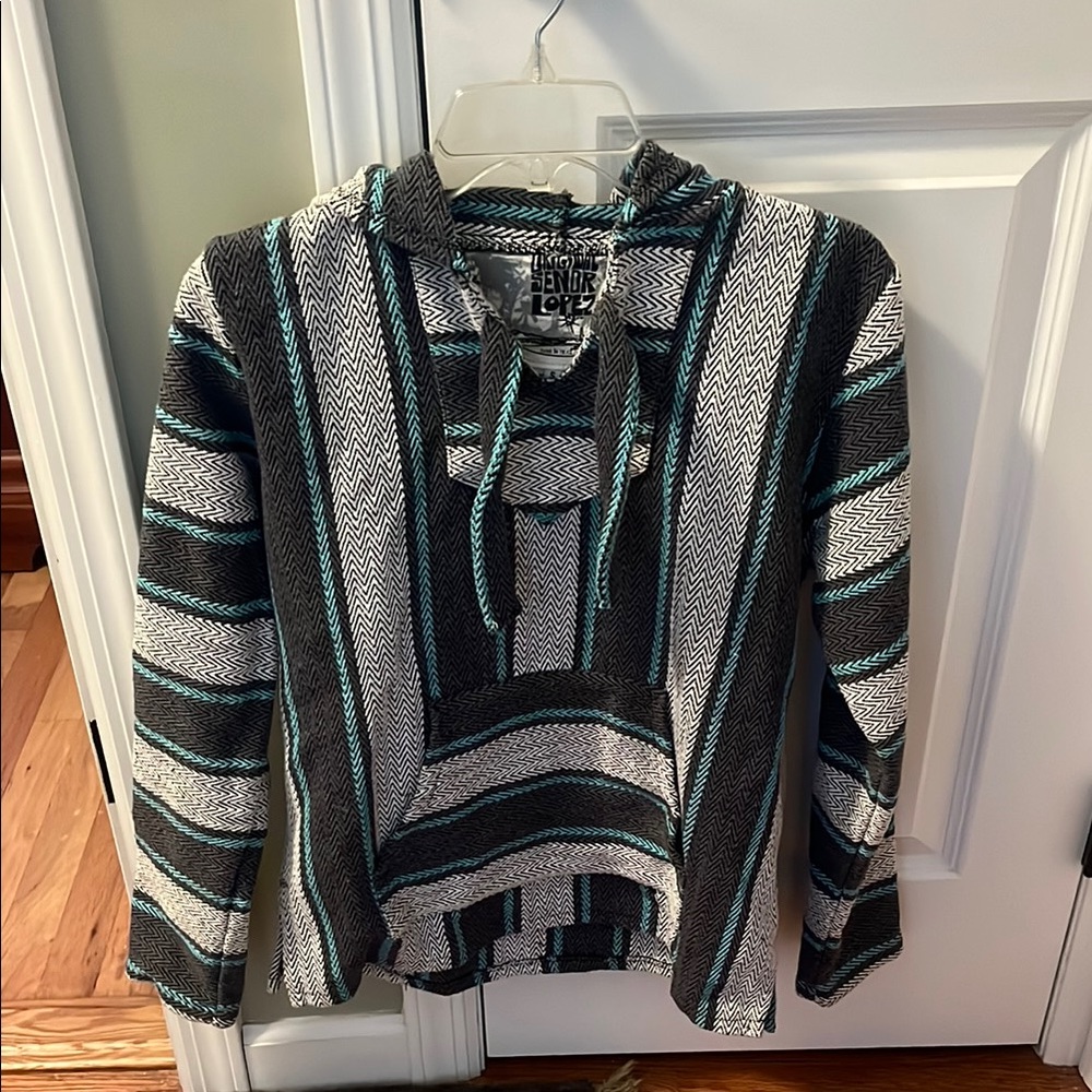 Baja Hoodie with Striped Pattern